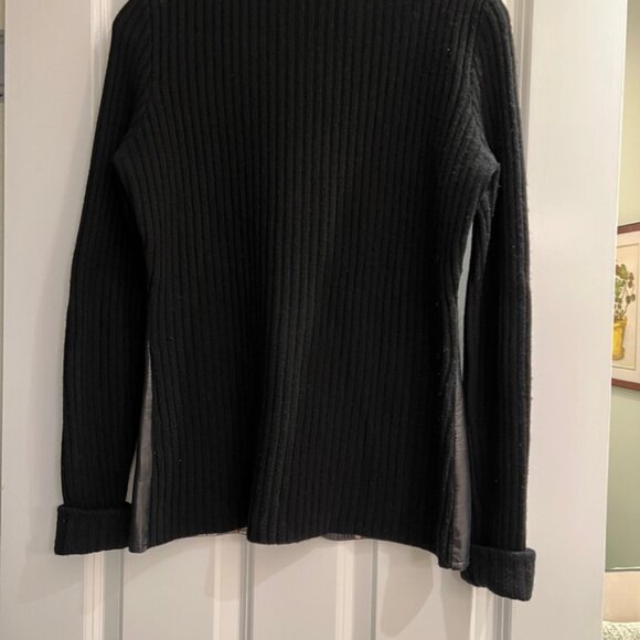 Tory Burch Leather and Wool Cardigan Size S - Picture 7 of 10